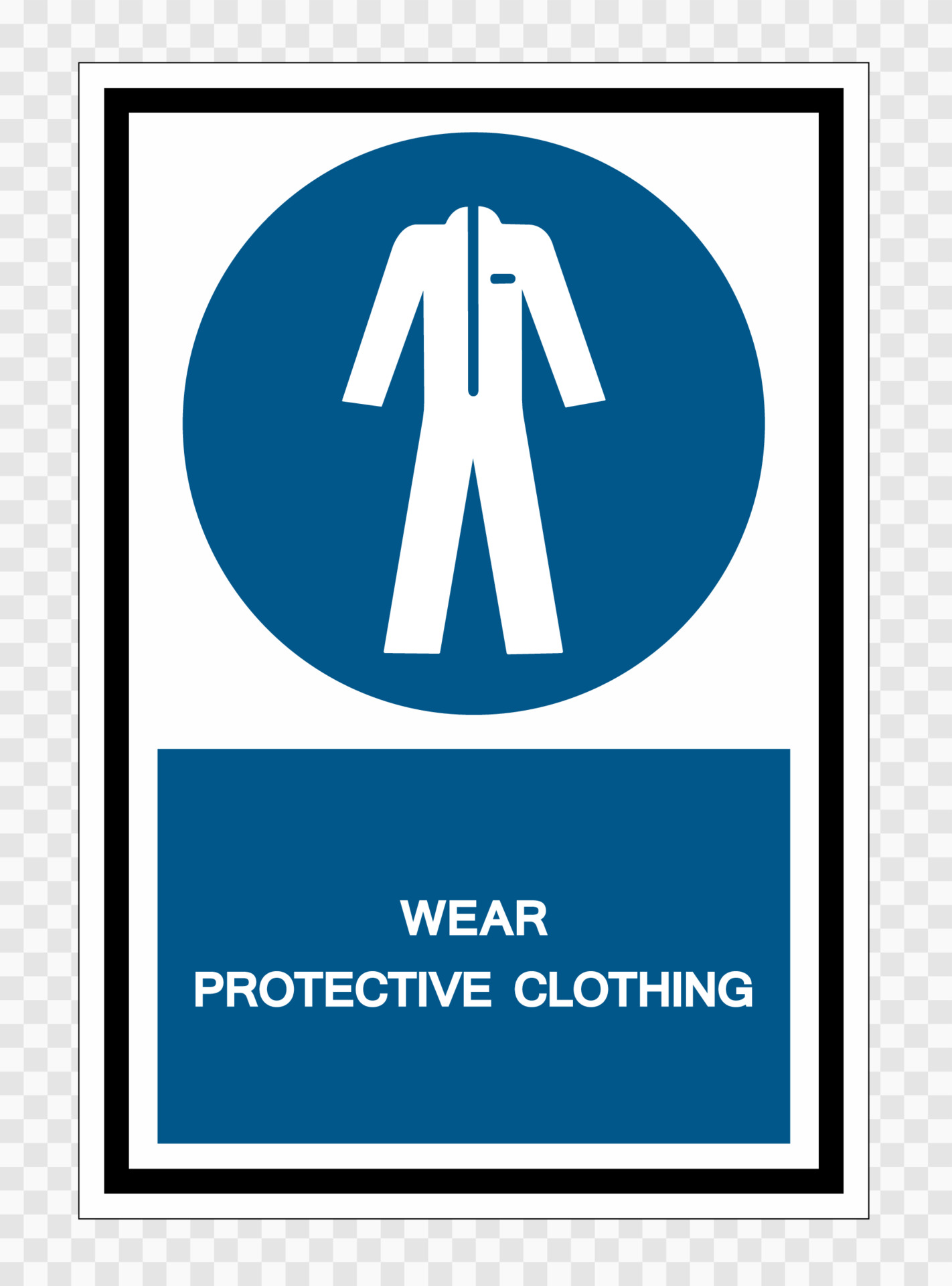 Wear Protective Clothing Symbol Sign Isolate on transparent
