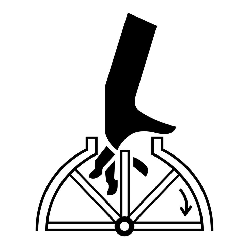 Hand Entanglement Rotating Symbol Sign Isolate On White Background,Vector Illustration EPS.10 vector