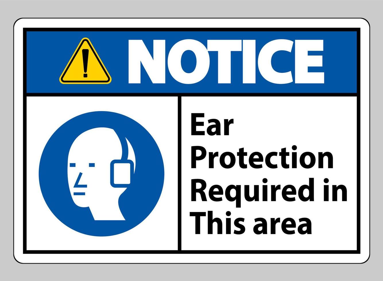 Ear Protection Required In This Area Symbol Sign vector