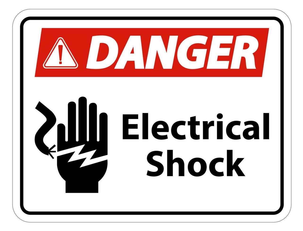 Electrical Shock Electrocution Symbol Sign Isolate On White Background,Vector Illustration EPS.10 vector