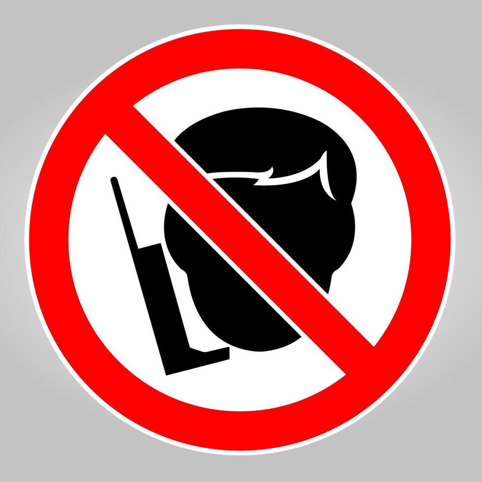 Walking Do Not Use Mobile Phone Symbol vector