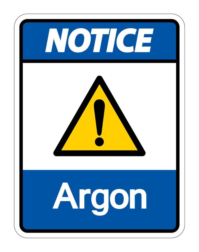 Notice Argon Symbol Sign vector