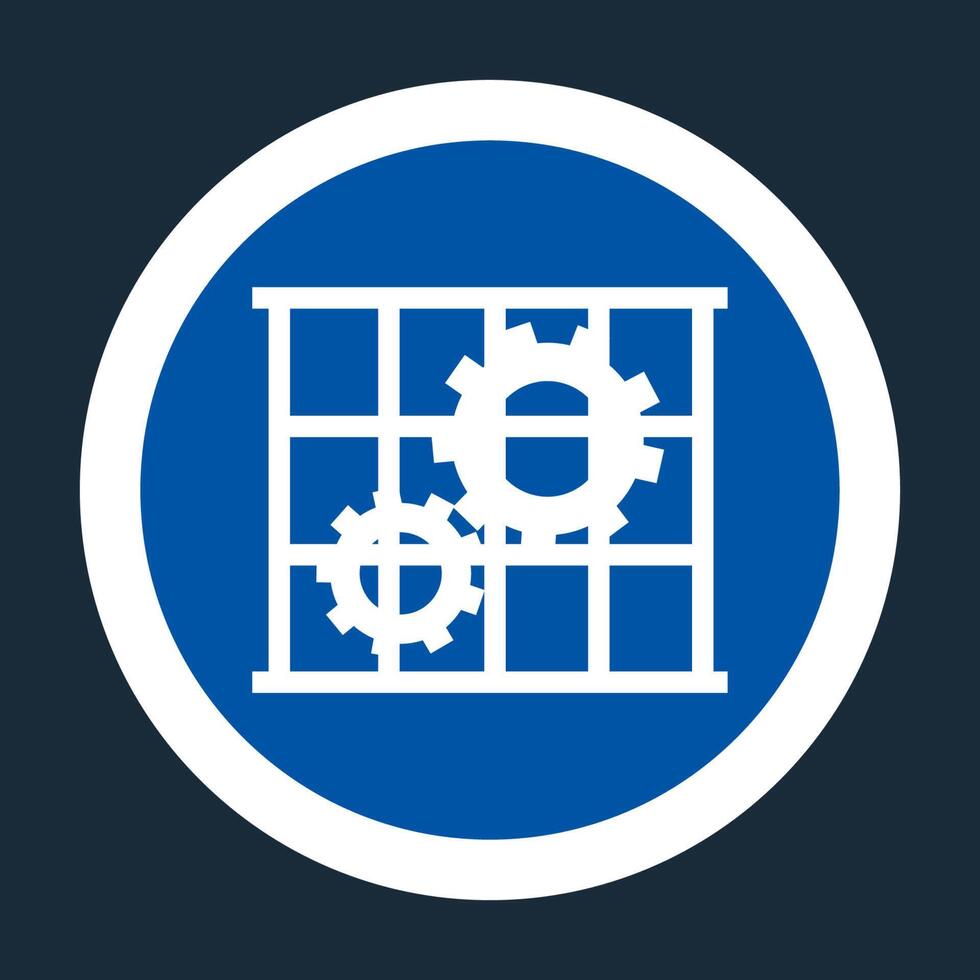 PPE Icon.Use Guards Protection Symbol Sign On black Background vector