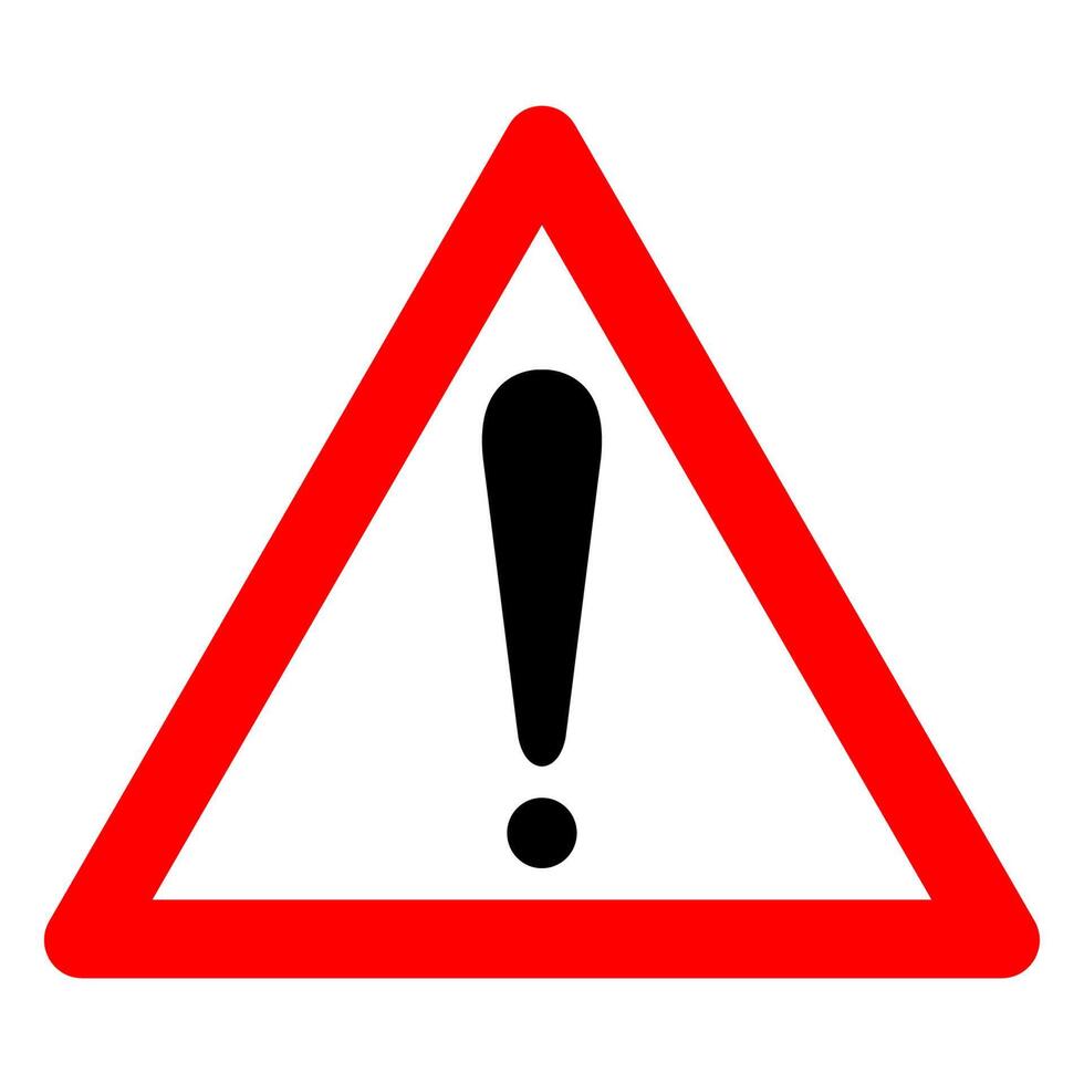 Warning Symbol Sign Isolate On White Background,Vector Illustration EPS.10 vector