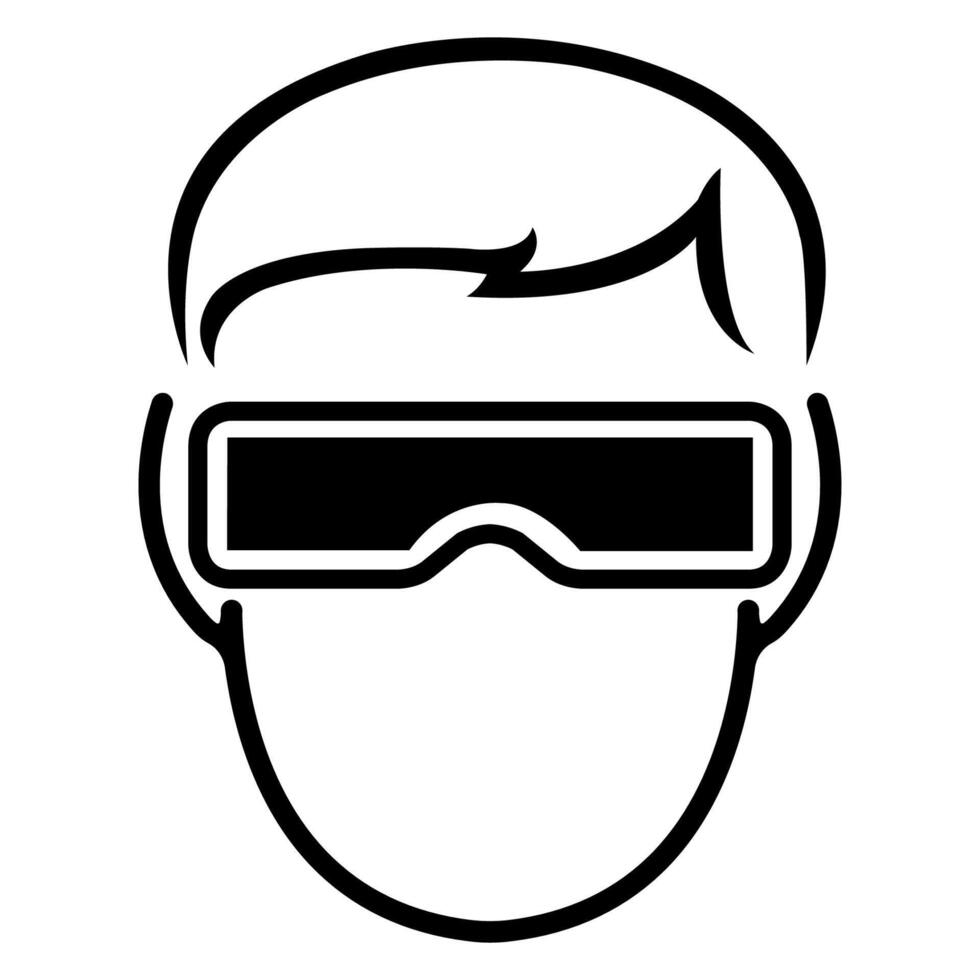 Symbol wear goggles Sign Isolate On White Background,Vector Illustration EPS.10 vector