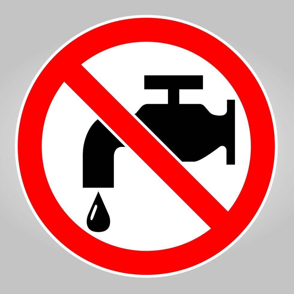 No water tap sign on white Background vector