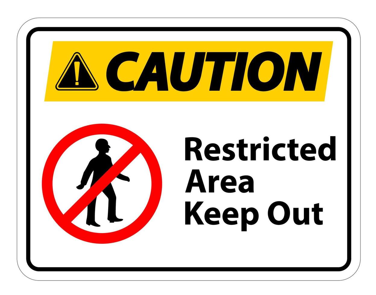 Restricted Area Keep Out Symbol Sign On White Background vector