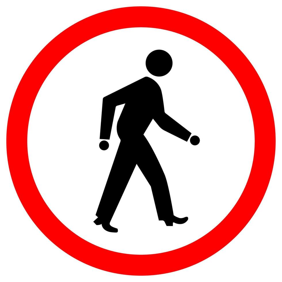 Pedestrian Crossing Road Sign Isolate On White Background,Vector Illustration EPS.10 vector