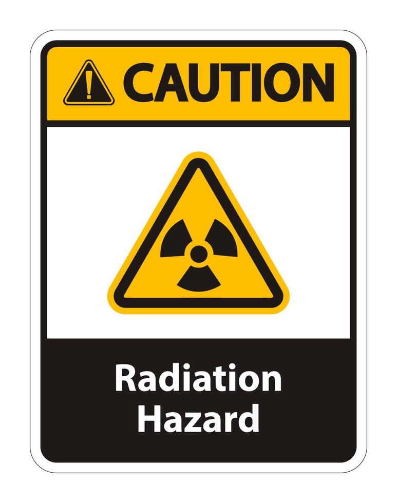 Radiation Hazard Symbol Sign Isolate On White Background,Vector Illustration vector