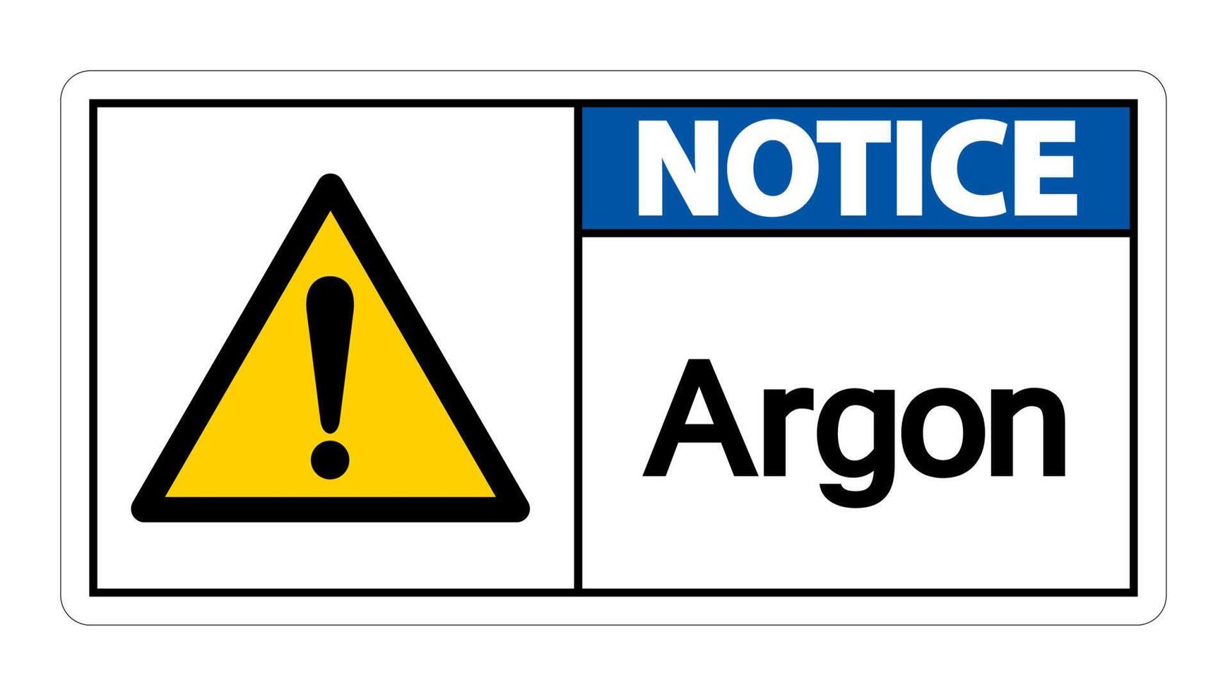 Notice Argon Symbol Sign vector