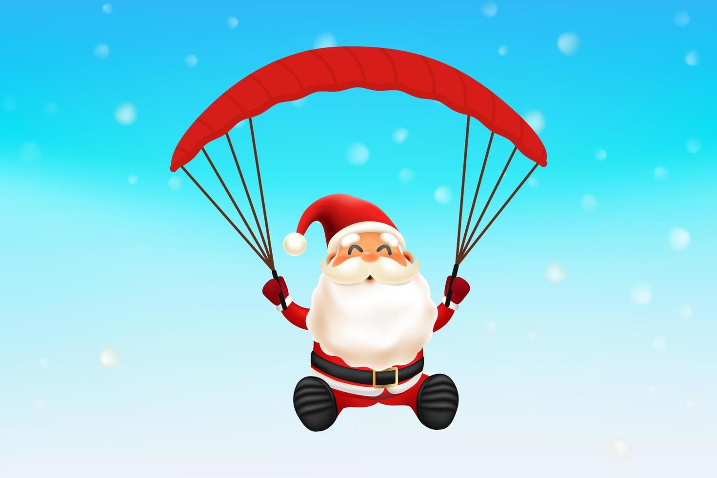 santa claus, 3d, ilustración vector