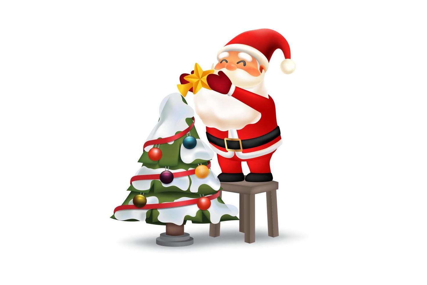 Santa Claus 3D illustration vector