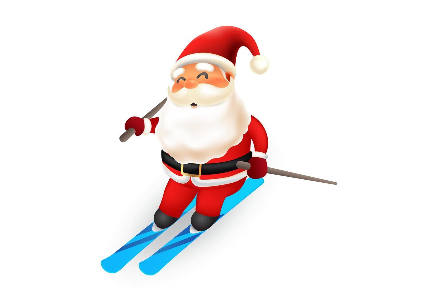 santa claus, 3d, ilustración vector