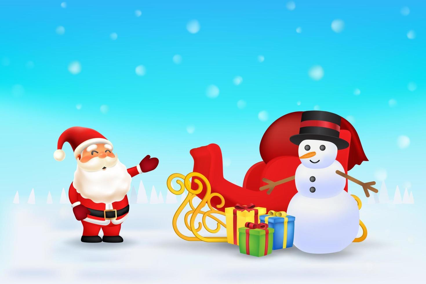 Santa Claus 3D illustration vector