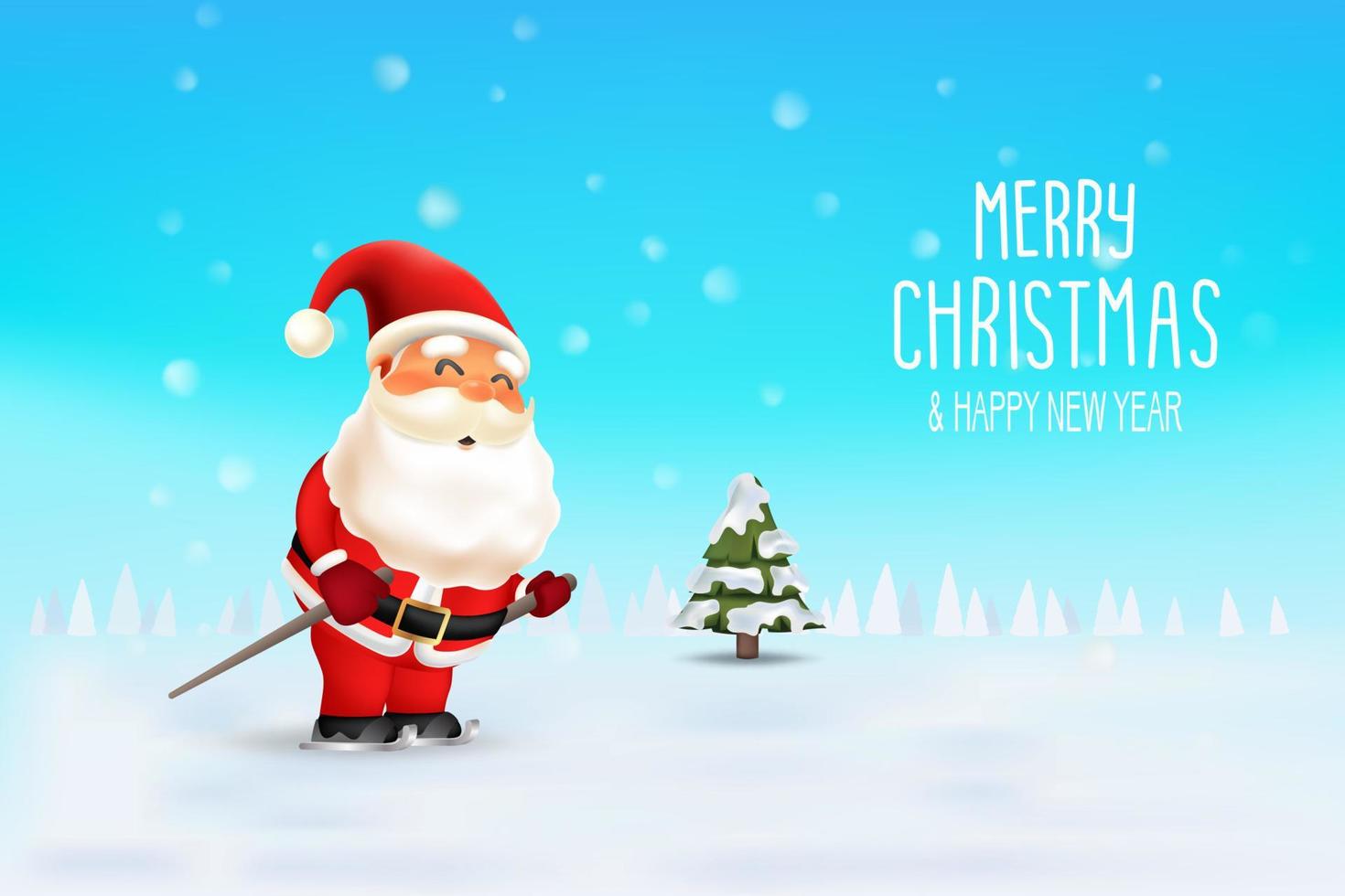 Santa Claus 3D illustration vector