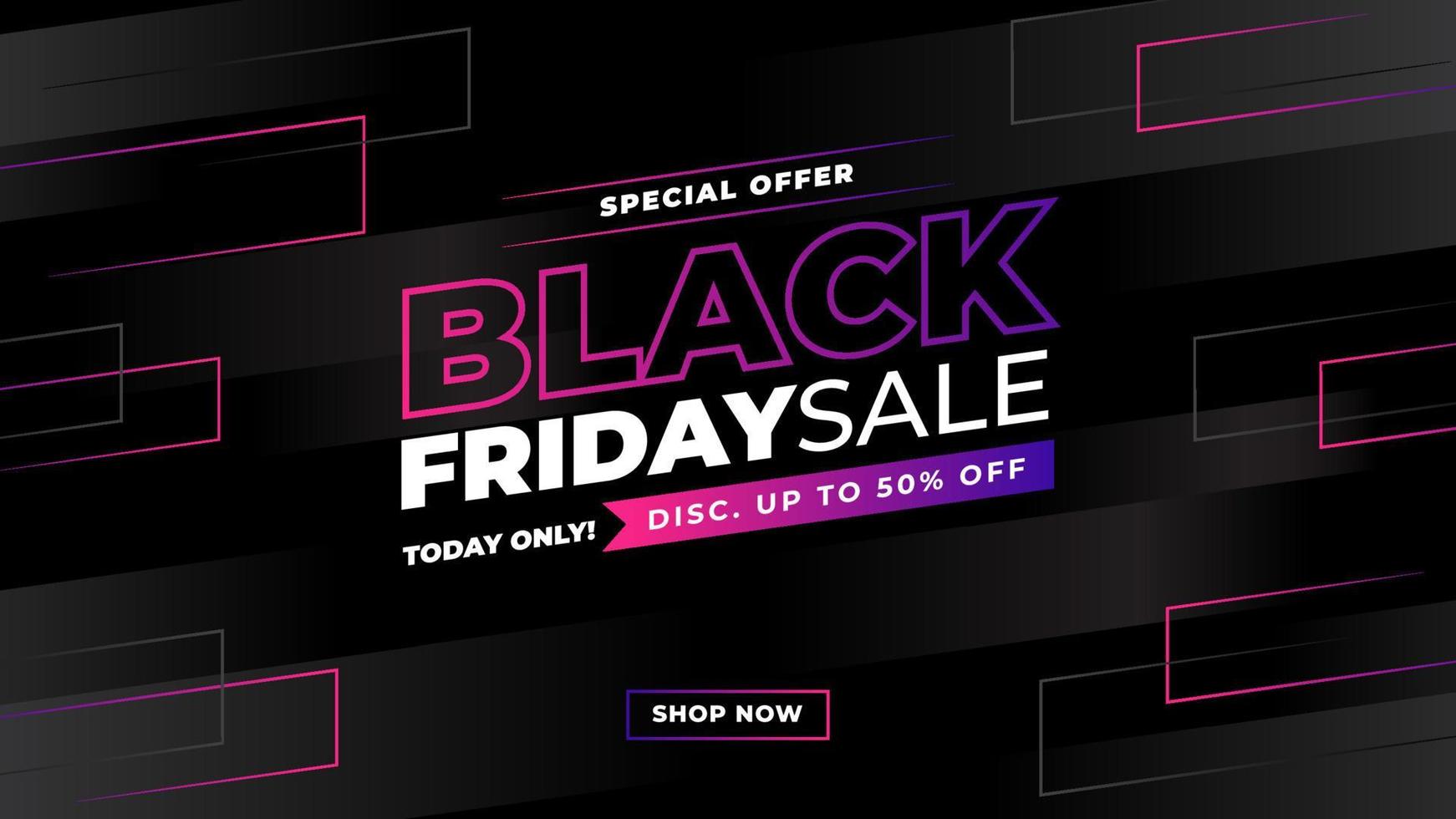 Sales promotion banner vector for black friday sale