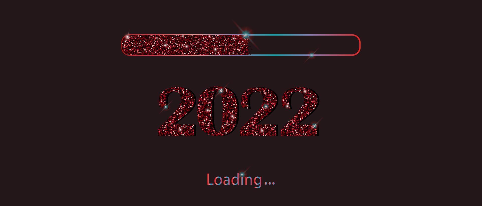 New Year's banner 2022. New Year's download, shiny glitter figures. Minimalistic vector poster.