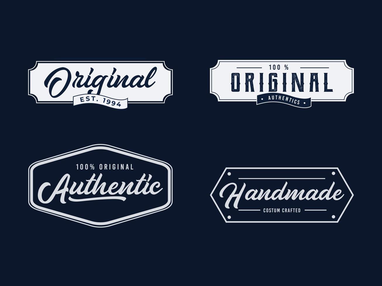 authentic badge label design concept. vector