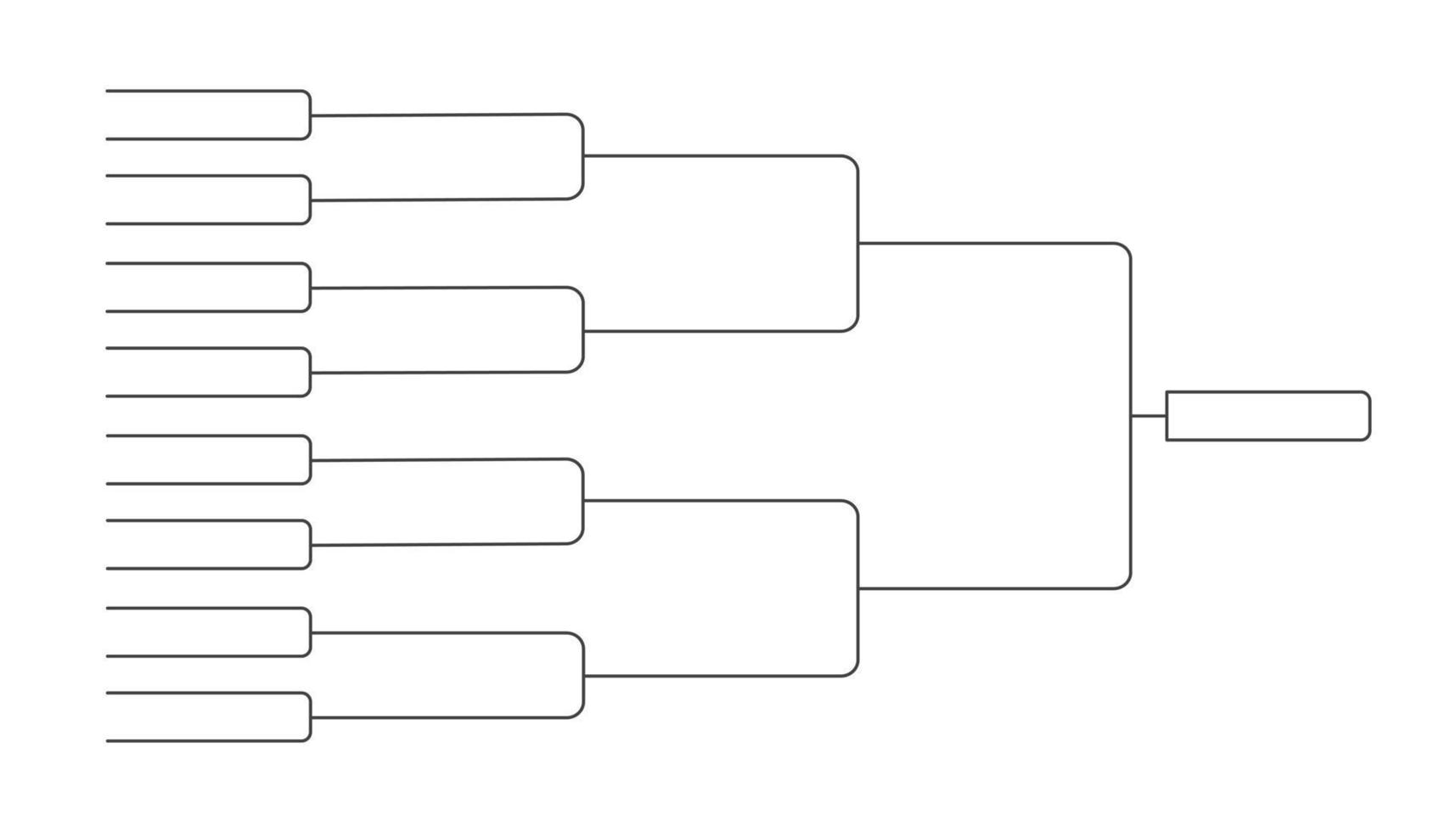 16 team tournament bracket championship template flat style design vector illustration.