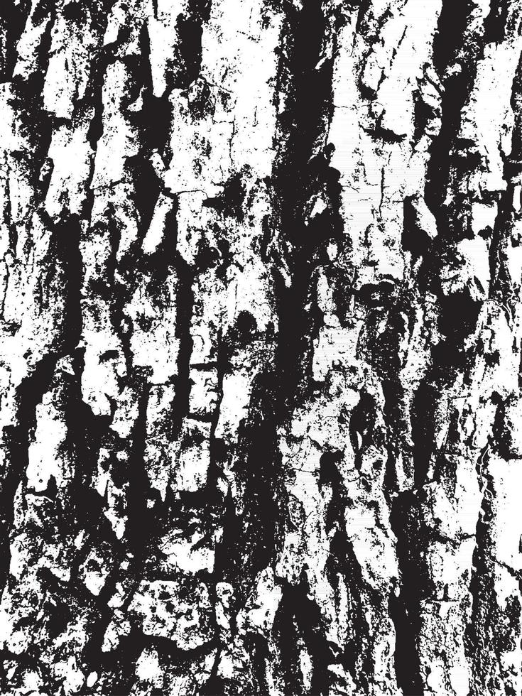 textura de corteza de árbol de grunge. textura de superposición apenada. textura vector blanco y negro