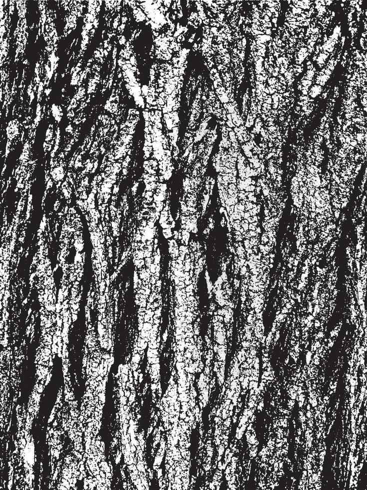 Grunge tree bark texture. Distressed overlay texture. Black and white vector texture