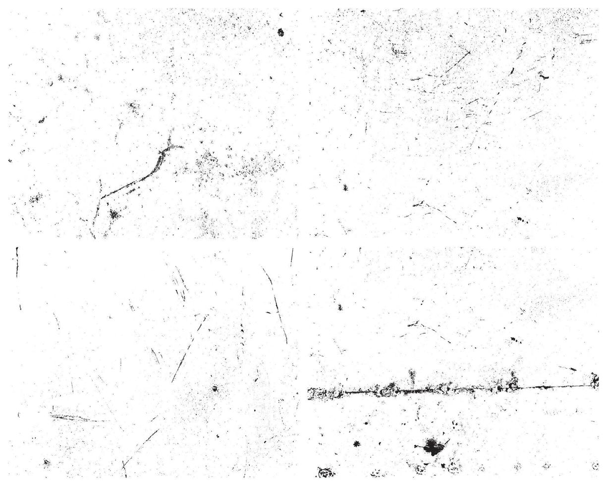 Rusty and scratched iron texture. Rust and dirt overlay black and white texture. vector