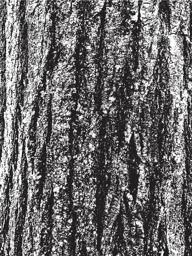 Grunge tree bark texture. Distressed overlay texture. Black and white vector texture