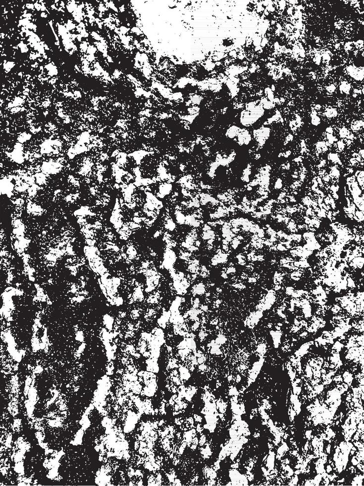 Grunge tree bark texture. Distressed overlay texture. Black and white vector texture