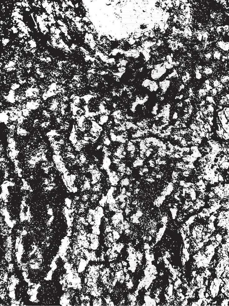 textura de corteza de árbol de grunge. textura de superposición apenada. textura vector blanco y negro