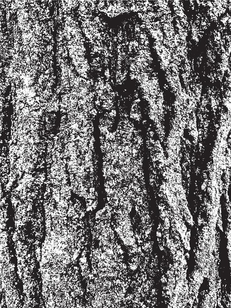 Grunge tree bark texture. Distressed overlay texture. Black and white vector texture