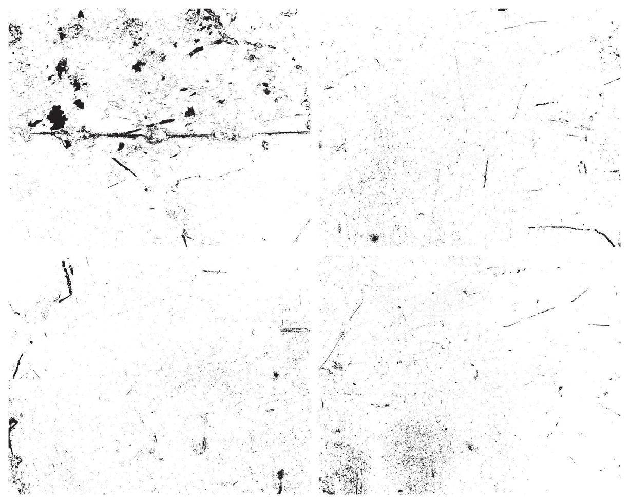 paquete de vectores de texturas grunge. textura de grano, textura rugosa, textura vintage. efecto angustiado. textura de angustia.