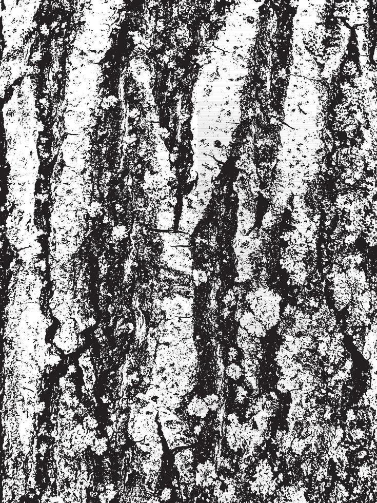 textura de corteza de árbol de grunge. textura de superposición apenada. textura vector blanco y negro