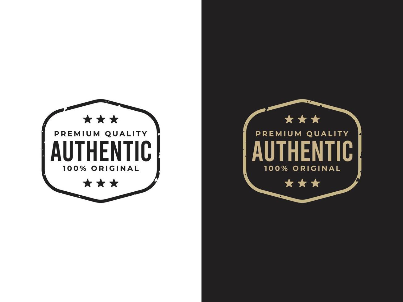 authentic badge label design concept. vector