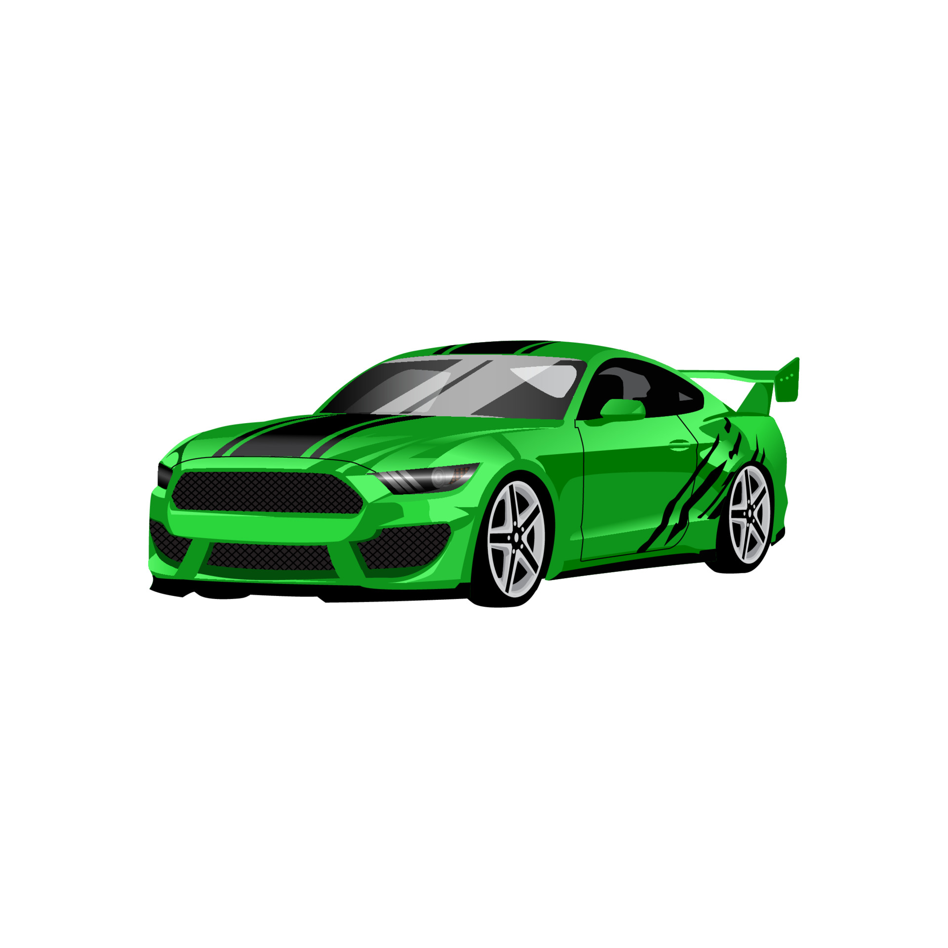 Green Sports Car Vector Art At Vecteezy