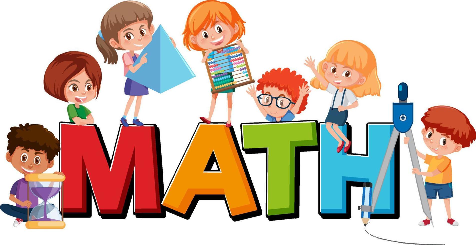 fuente matemática con niños con herramientas matemáticas 3615223 Vector en  Vecteezy