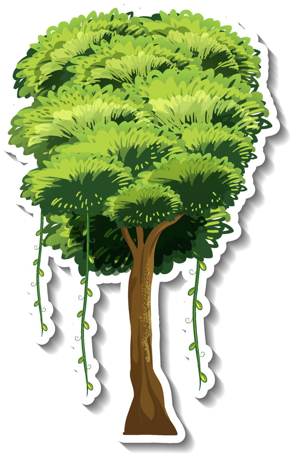 Tree sticker isolated on white background 3615254 Vector Art at Vecteezy
