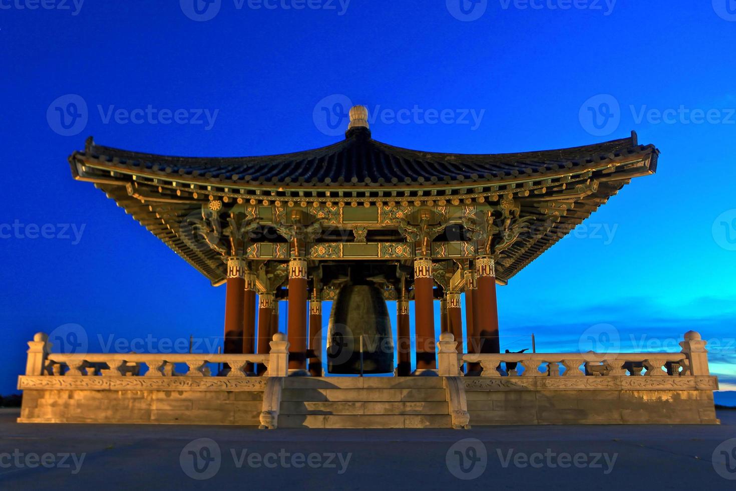 Tourist Monument Korean Friendship Bell in San Pedro, Cailfornia photo