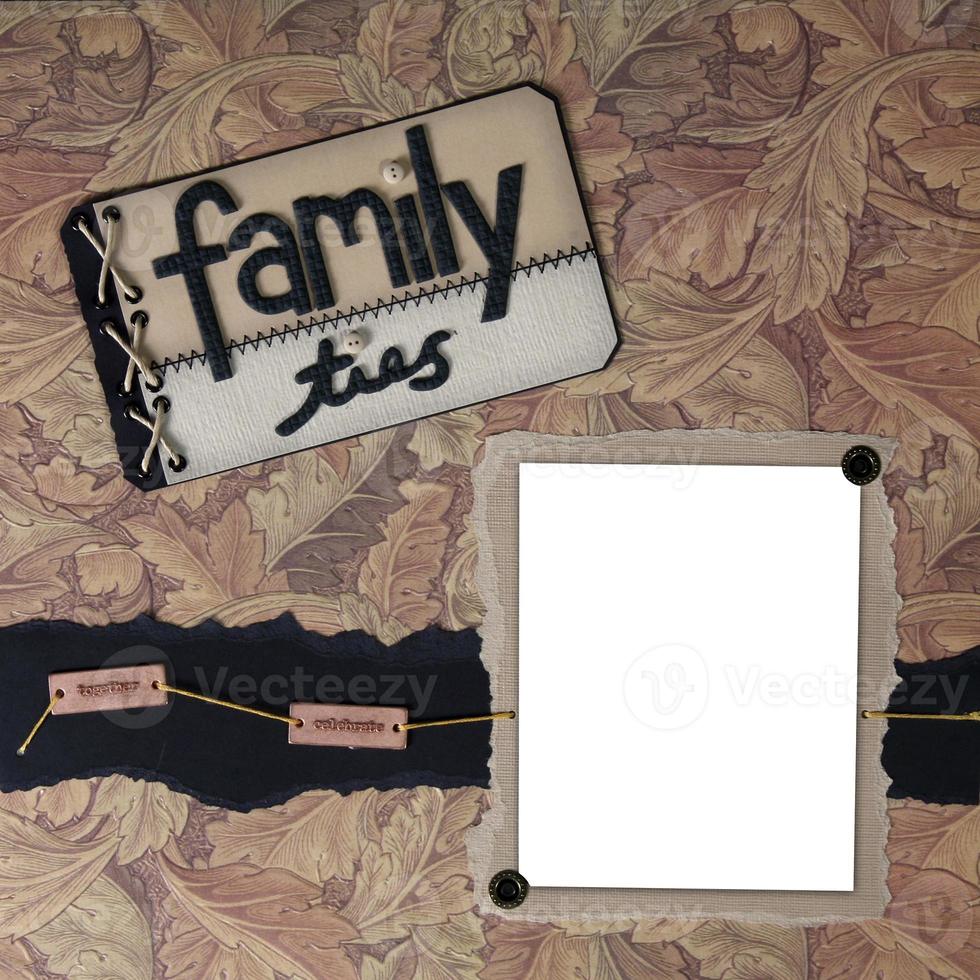 Handmade Scrapbook Paper Page Layout to Insert Your Images photo