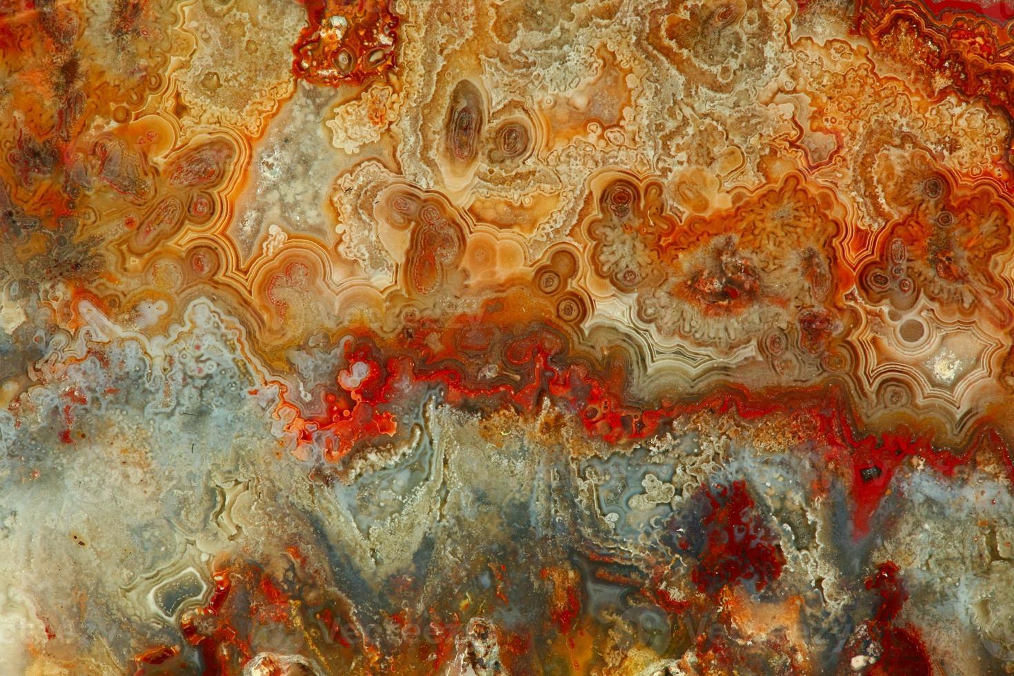 Red Orange and White Beautiful Natural Geode Background photo