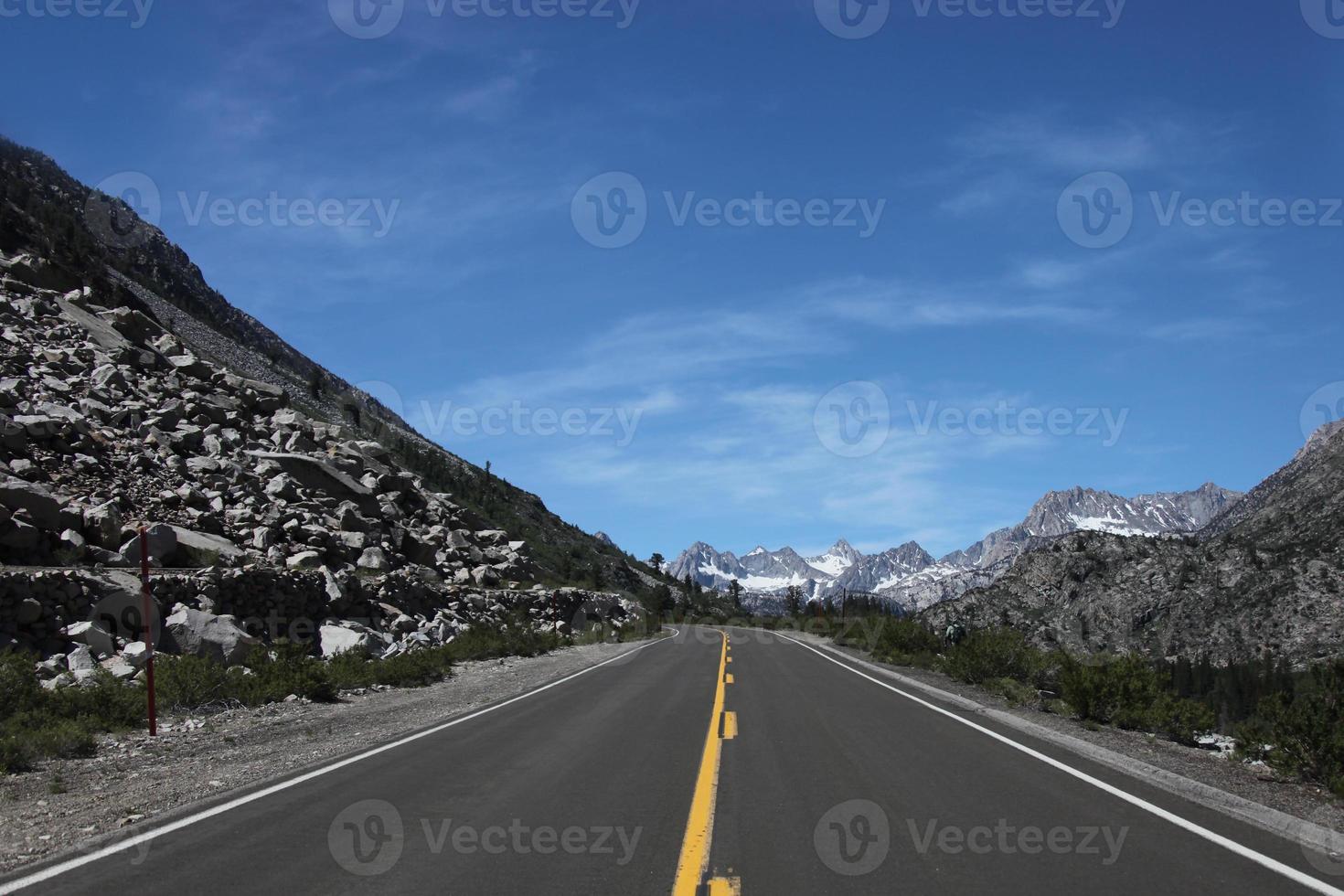 Driving in the Eastern Sierra Mountains photo