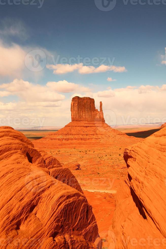 Vertical View of Monument Valley photo