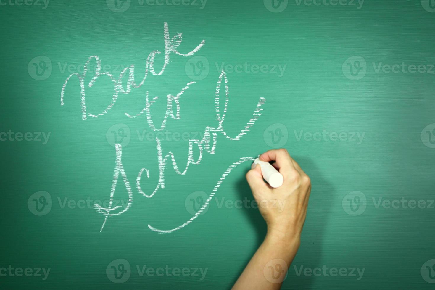 Green Back to School Themed Background Image photo