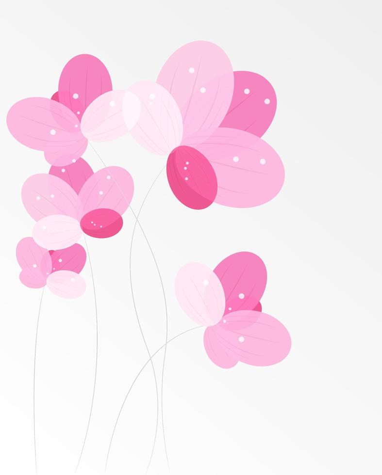 Abstract background with Flowers. Vector Illustration