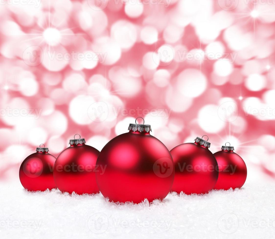 Holiday Bulbs With Sparkling Background photo