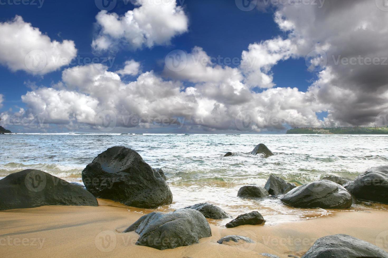 Beautiful Sky Over the Ocean Waves photo