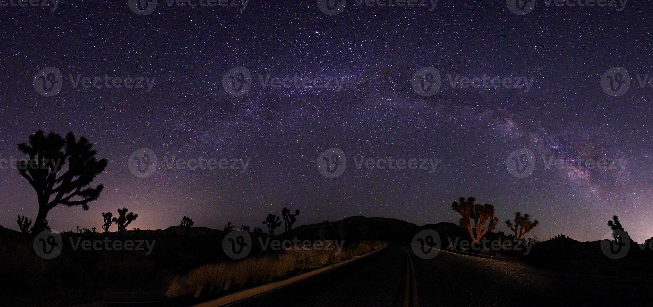 Light Painted Landscape of Camping and Stars photo