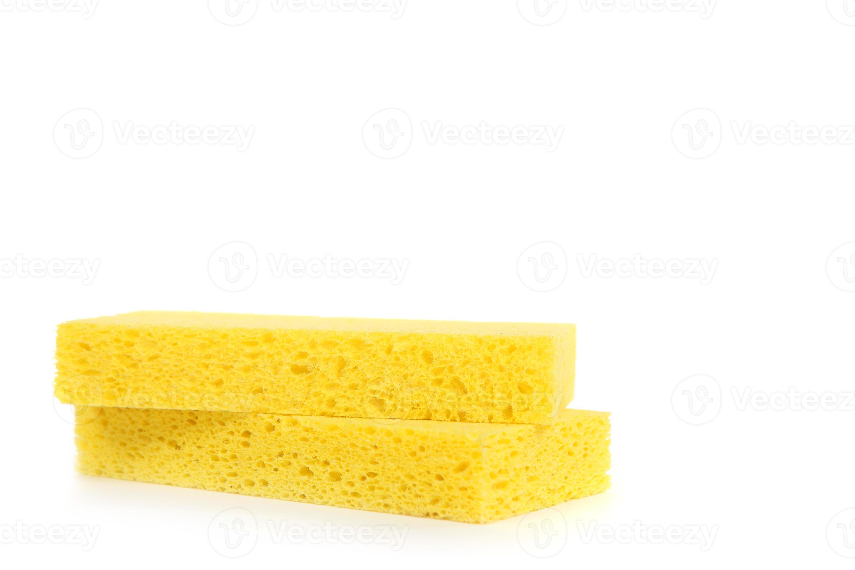 2 Yellow Sponges on White Background 3616721 Stock Photo at Vecteezy