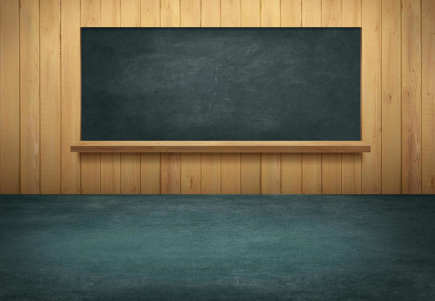 Table with wooden wall and blackboard background 3617624 Stock Photo at  Vecteezy