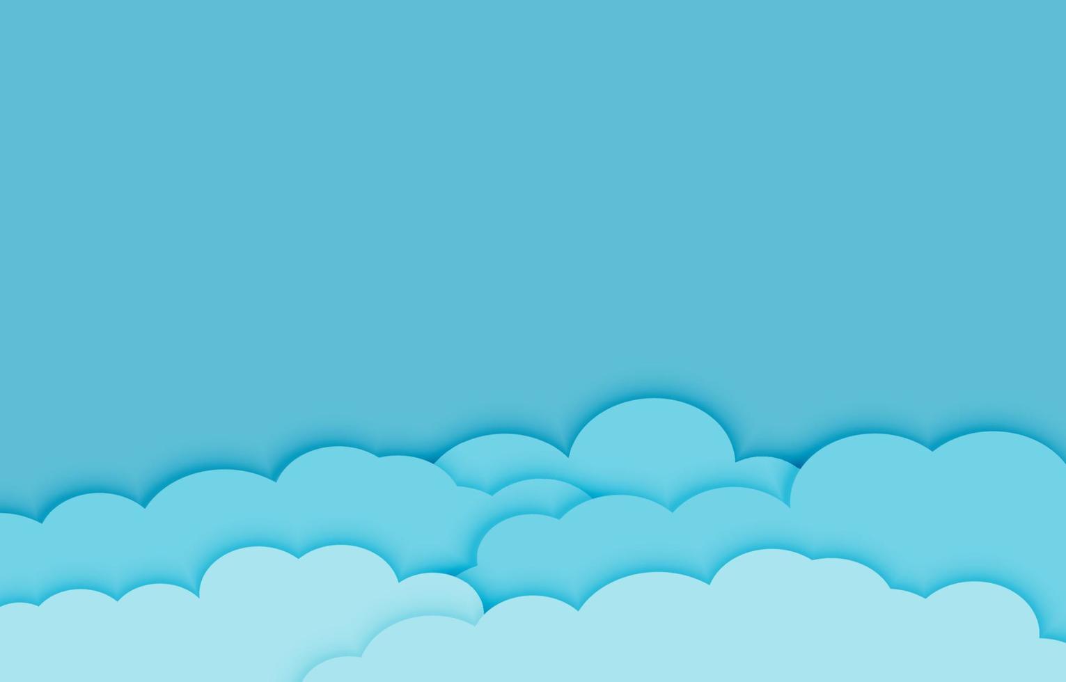 diseño de fondo azul de ilustración de vector de estilo de dibujos animados con nube