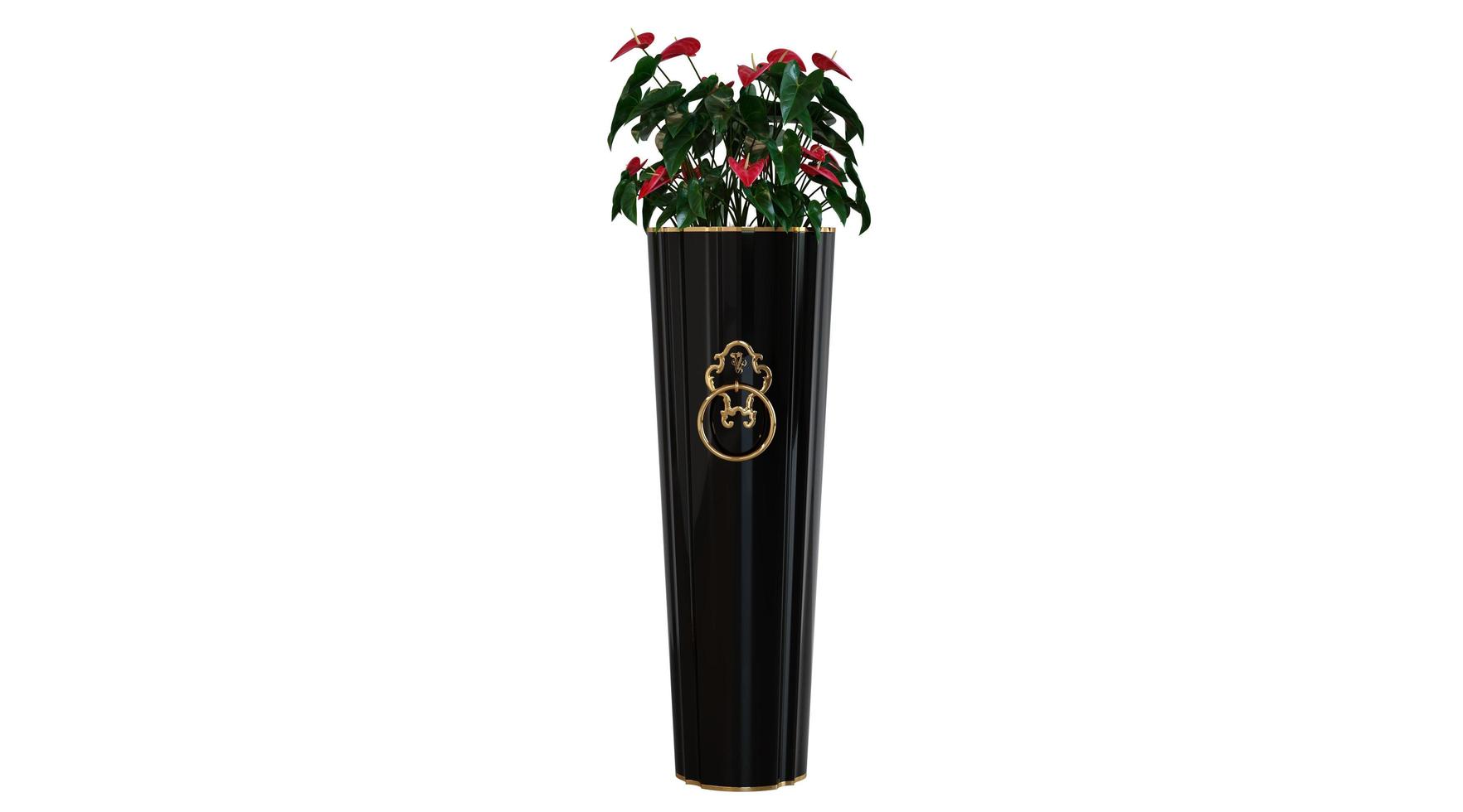 Houseplants in Ceramic Pot 3d Rendering photo
